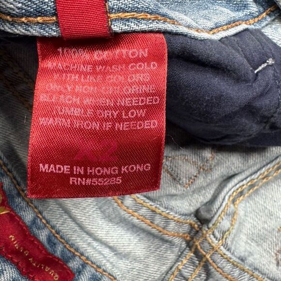 Express X2 Y2K Jeans Womens 8 Bootcut Light Blue Cotton Denim Measures 31 x 31 - Picture 5 of 10